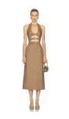 Cult Gaia Estelle Dress In Brown
