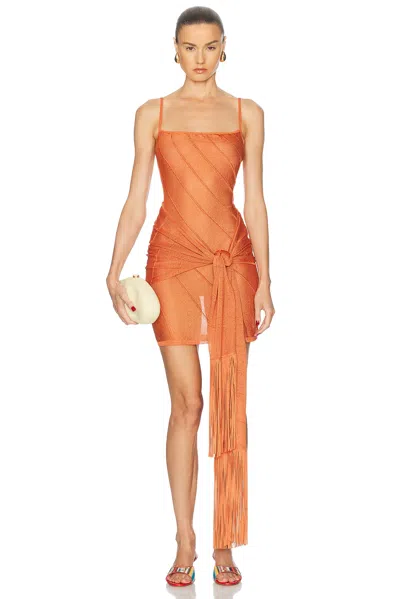 Cult Gaia Ethan Knit Coverup In Persimmon