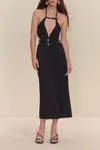 Cult Gaia Evaleigh Knit Dress In Black