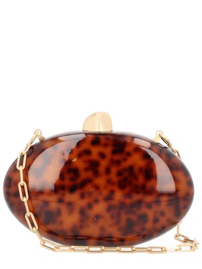 Cult Gaia Eviana Clutch In Brown