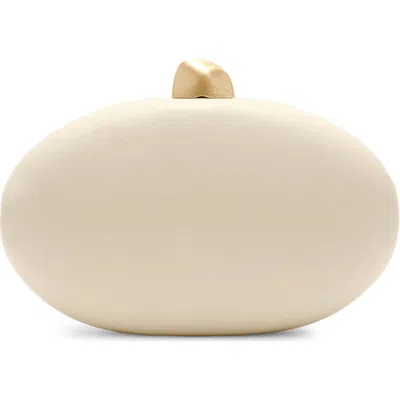 Cult Gaia Eviana Leather Clutch In Neutral