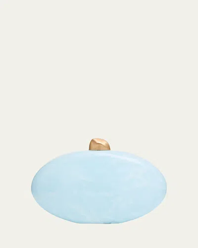 Cult Gaia Eviana Marbled Acrylic Clutch In Blue