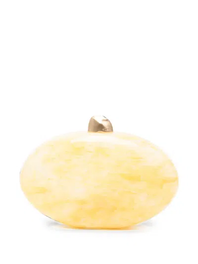 Cult Gaia Eviana Marbled Clutch Bag In Yellow
