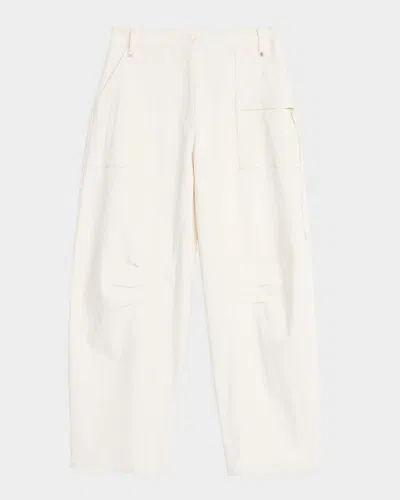 Cult Gaia Ewa Barrel-leg Utility Pants In White