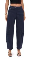 Cult Gaia Ewa Tapered Cargo Trousers In Blue