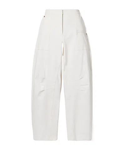 Cult Gaia Ewa Pleated Casual Pants In White