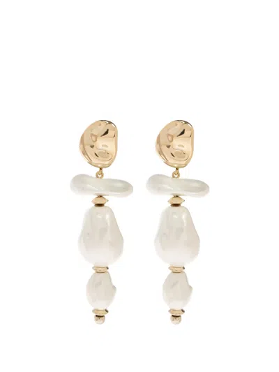 Cult Gaia Fabbie Faux-pearl Earrings In Gold