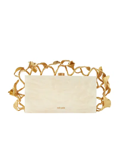 Cult Gaia Fana Marbled Acrylic And Gold-tone Clutch In Brown