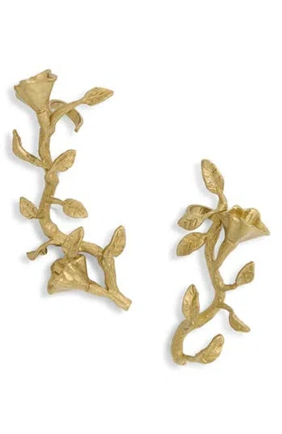 Cult Gaia Fana Vine Ear Climber In Gold