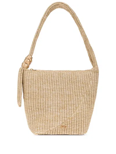 Cult Gaia Farach Shoulder Bag In Beige