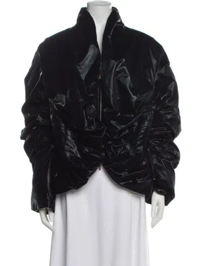 Pre-owned Cult Gaia Faux Fur Jacket In Black
