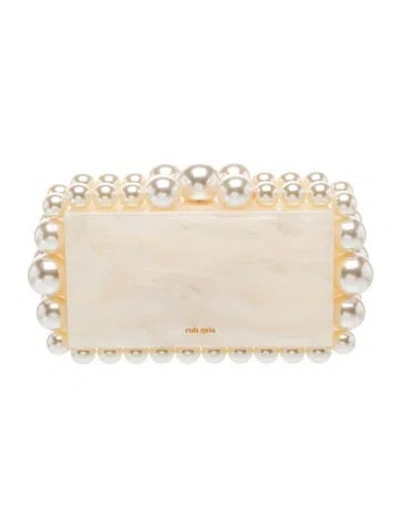 Pre-owned Cult Gaia Faux Pearl Clutch W/ Tags In Neutrals