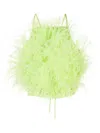 Cult Gaia Joey Feather Embellished Top In Mantis