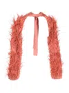 Cult Gaia Feather-embellished Bolero In Pink