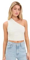 Cult Gaia Felicia Knit Top Off White In Off White