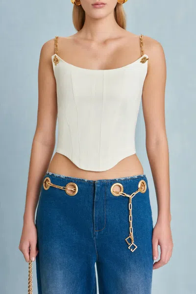 Cult Gaia Fianna Top In Off-white
