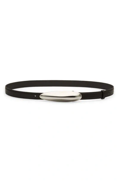 Cult Gaia Fiore Leather Belt In Black