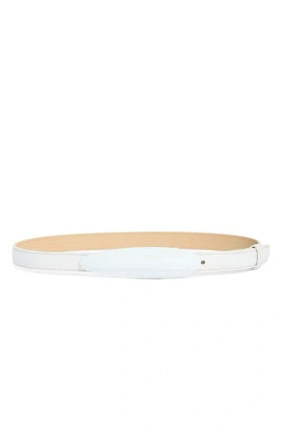 Cult Gaia Fiore Leather Belt In White