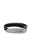 Cult Gaia Fiore Leather Belt In Black