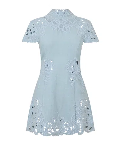 Cult Gaia Fitted Short Dress In Blue
