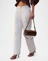 Cult Gaia Flo Embroidered Jeans In Off White