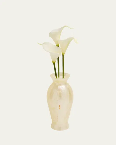 Cult Gaia Florence Acrylic Calla Lily Vase Clutch Bag In Neutral