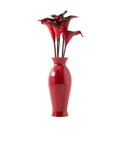 Cult Gaia Florence Acrylic Clutch In Red