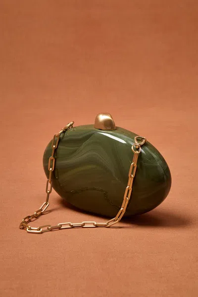 Cult Gaia For Fwrd Eviana Clutch In Green