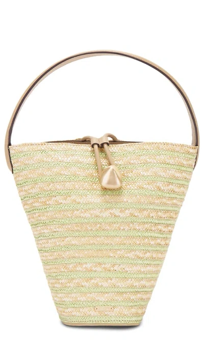 Cult Gaia Freedie Striped Bucket Shoulder Bag In Neutrals