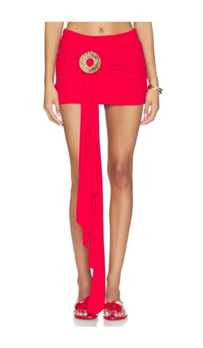 Cult Gaia Freesia Skirt In Red