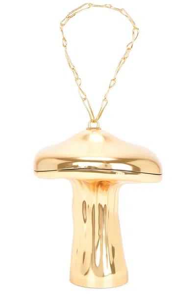 Cult Gaia Fungo Clutch In Gold