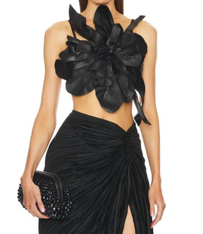 Cult Gaia Gabriela Leather Top In Black