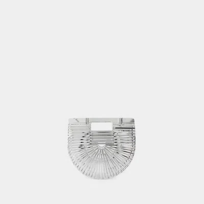 CULT GAIA GAIA'S ARK MINI TOP HANDLE CLUTCH - CULT GAIA - SYNTHETIC - SILVER