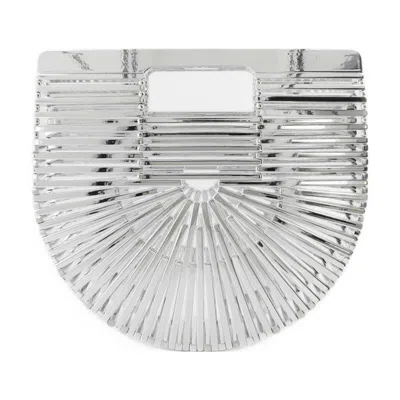 Cult Gaia Gaia's Ark Mini Top Handle Clutch In Silver
