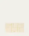 Cult Gaia Galleria Logo Engraved Clutch Bag In White