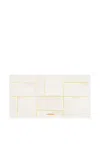 Cult Gaia Galleria Logo Engraved Clutch Bag In White