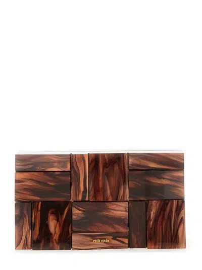 Cult Gaia "gallery" Clutch Bag In Brown