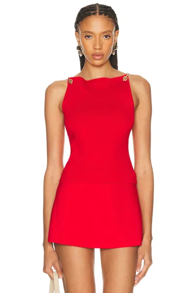 Cult Gaia Georgette Top In Red