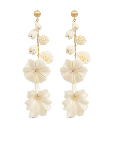 Cult Gaia Giana Drop Earrings In White