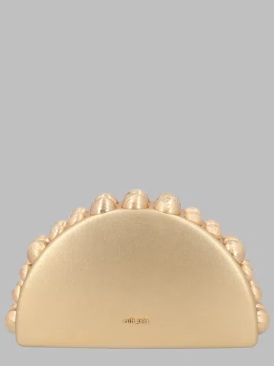Cult Gaia Gili Mini Leather Clutch, 11 Cm X 20.8 Cm X 6 Cm In Gold