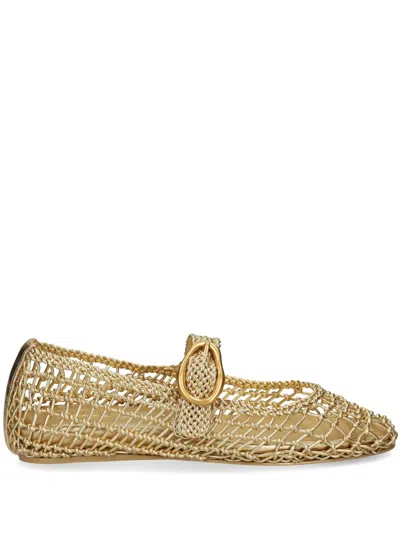 Cult Gaia Gina Ballerina Shoes In Gold