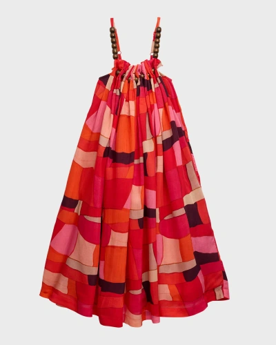 Cult Gaia Kids' Girl's Hina Beaded Dress In Lollipop Multi