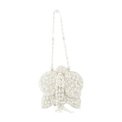 Cult Gaia Giula Wristlet Bag In White
