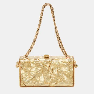 Pre-owned Cult Gaia Gold Acrylic Hajar Shoulder Bag