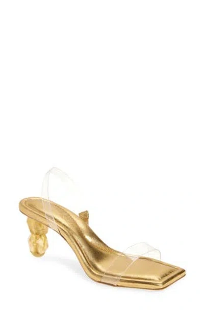 Cult Gaia Gracie Sandal In Clear/gold