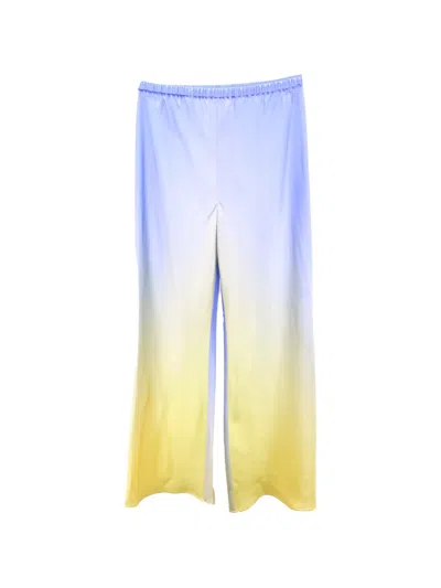 Pre-owned Cult Gaia Gradient-effect Trousers In Blue