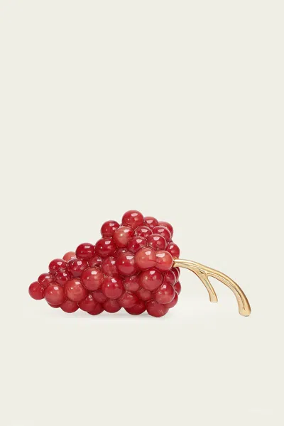 Cult Gaia Grape Clutch In Crimson