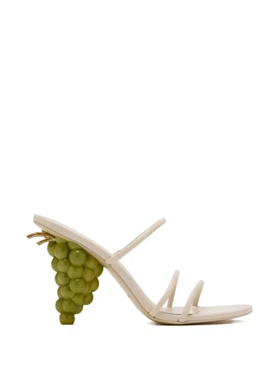 Cult Gaia Grape Heel Strap Sandals In Neutral