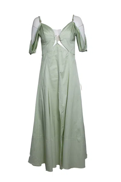 Cult Gaia , Green Dina Off Shoulder Midi Dress