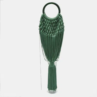 Pre-owned Cult Gaia Green Fabric Angelou Clutch
